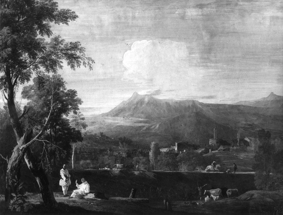 Paesaggio con due monaci - Gorizia, Musei Provinciali, Pinacoteca
